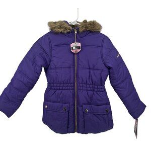 Protection System Purple Fur‎ Trim Puffer Jacket | Classic Style